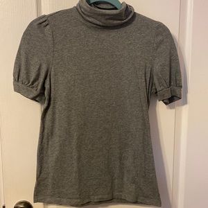 LOFT short sleeve gray turtleneck